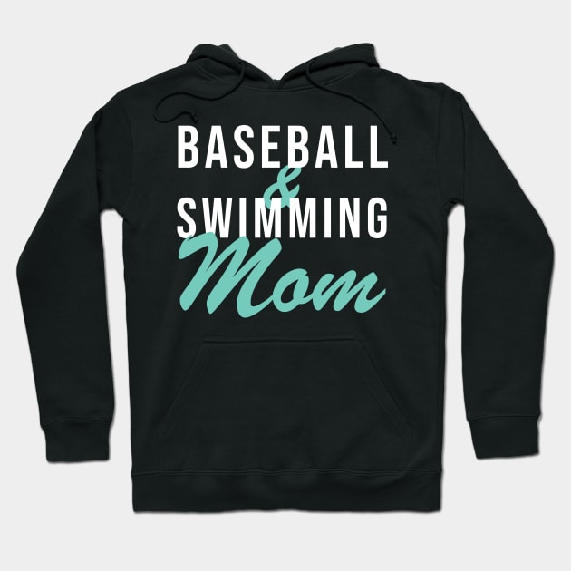 Baseball and Swimming Mom Baseball Mom Swim Hoodie by PodDesignShop